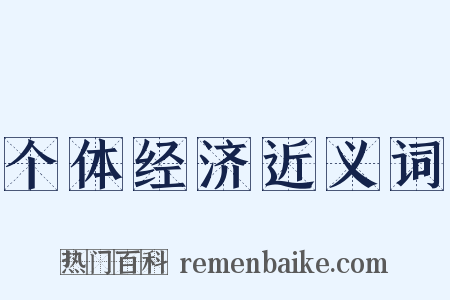 个体经济近义词是什么意思的图片